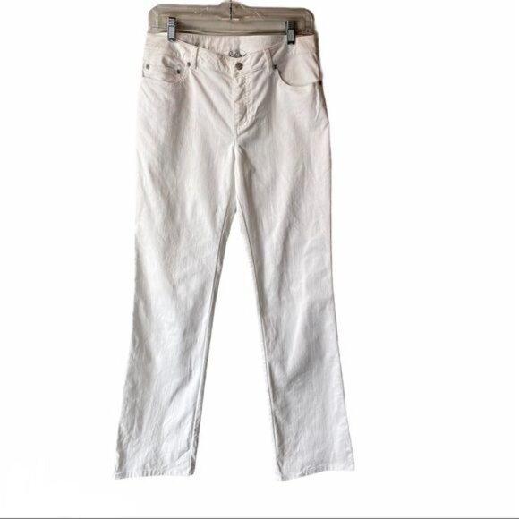 Lilly Pulitzer Vintage White Jeans Bootcut Mid 6 - Picture 1 of 11